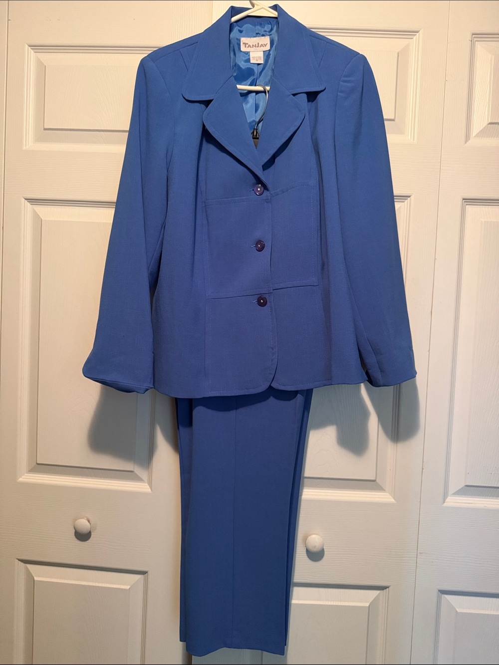 TanJay Periwinkle Blue Tailored Two-Piece Pant Suit